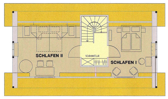 Grundriss - Obergeschoss Lütt Hüsing